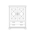 Cupboard cabinet illustration