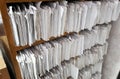 A cupboard full of paper files Royalty Free Stock Photo