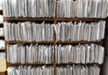 A cupboard full of paper files Royalty Free Stock Photo