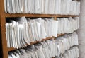 A cupboard full of paper files Royalty Free Stock Photo