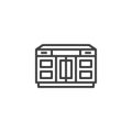 Cupboard furniture line icon