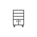 Cupboard furniture line icon