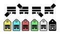 Cupboard glyph vector icon in tag set illustration for ui and ux, website or mobile application