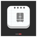 Cupboard Icon Gray icon on Notepad Style template Vector EPS 10 Royalty Free Stock Photo