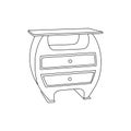 Cupboard icon line simple furniture design, element graphic illustration template