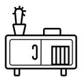 Cupboard icon vector