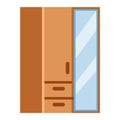 Cupboard isolated vector illustration.