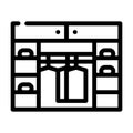 cupboard stylist line icon vector illustration