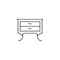 cupboard thin line icon. cupboard linear outline icon