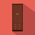 Cupboard wardrobe flat icon