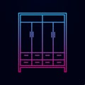 Cupboard wardrobe nolan icon. Simple thin line, outline vector of household icons for ui and ux, website or mobile application