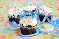 Cupcake for Baby Boy Royalty Free Stock Photo