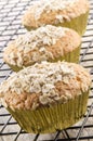 Cupcake baked with organic oatmeal