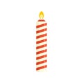 Cupcake birthday candle icon flat isolated vector Royalty Free Stock Photo