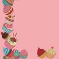 Cupcake border pattern