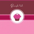 Cupcake card with heart