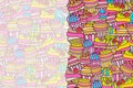 Cupcake cartoon doodle background design