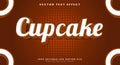 Cupcake cartoon style 3d editable text effect template Royalty Free Stock Photo