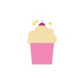 Cupcake celebration party flat icon design