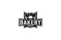Cupcake, Chef hat, wheat, Bakery Logo.