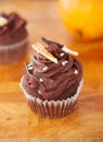 Cupcake chocolate and orange