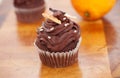 Cupcake chocolate and orange