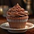 Cupcake chocolate topping cream snack teatime