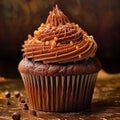 Cupcake chocolate topping cream snack teatime