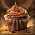 Cupcake chocolate topping cream snack teatime