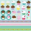 Cupcake clipart Royalty Free Stock Photo