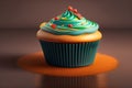 Cupcake Closeup. Sweet Design of Dessert. Generative AI