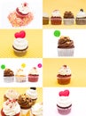 Cupcake collage Royalty Free Stock Photo