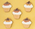 Cupcake cookies on a wooden table Royalty Free Stock Photo