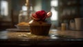 cupcake with flowers cupcakes on a table