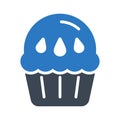 Cupcake glyph color vector icon Royalty Free Stock Photo