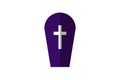 Halloween Purple Coffin Illustration Vector Design