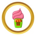 Cupcake house icon