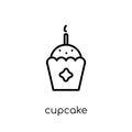 Cupcake icon from Birthday and Party collection. Royalty Free Stock Photo