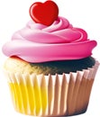 Cupcake icon, a cute colorful Cupcake icon. AI-Generated.