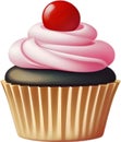 Cupcake icon, a cute colorful Cupcake icon. AI-Generated.