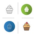 Cupcake icon Royalty Free Stock Photo