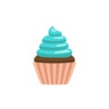 Cupcake icon flat