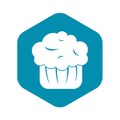 Cupcake icon, simple style Royalty Free Stock Photo