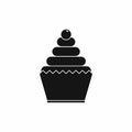 Cupcake icon, simple style Royalty Free Stock Photo