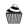 Cupcake icon, simple style Royalty Free Stock Photo