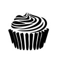 Cupcake icon, simple style Royalty Free Stock Photo