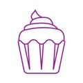 Cupcake icon vector set. Cake illustration sign collection. Sweet symbol or logo.