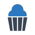 Cupcake vector glyph color icon Royalty Free Stock Photo