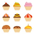 Cupcake icons Royalty Free Stock Photo