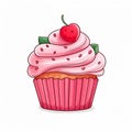 Cupcake Illustration: Sweet and Whimsical Digital Art for Baking Enthusiasts